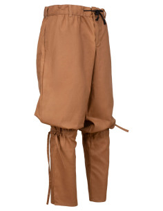 Pantalons vikings en tissu modèle Gunnar, marron clair