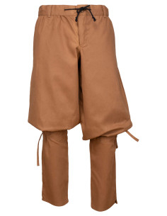 Pantalons vikings en tissu modèle Gunnar, marron clair 2
