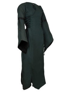 Robe médiévale en coton modèle Antaris, couleur verte 2