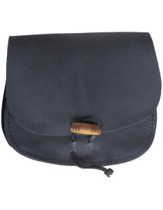 Sac banane médiéval en cuir modèle Hrothgar, couleur noire
