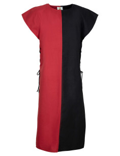 Tabard médiéval modèle Gilbert, couleur rouge-noir
