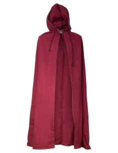 Cape médiévale en coton modèle Aaron, couleur bordeaux 2