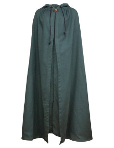 Cape médiévale en coton modèle Aaron, couleur verte