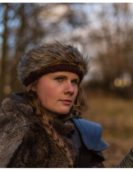 Bonnet médiéval en cuir modèle Ragi,...