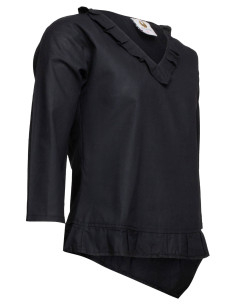 Blouse médiévale en coton modèle Josefina, couleur noire 2