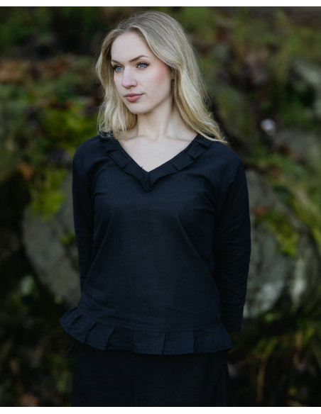 Blouse médiévale en coton modèle...