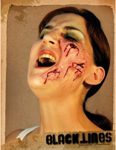 maquillage du visage brûlé et coupé