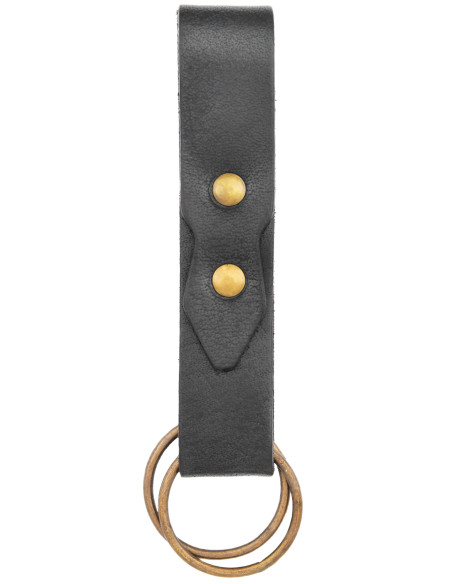 Ceinture médiévale en cuir noir pour...