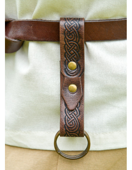 Agrafe de jupe médiéval en cuir...