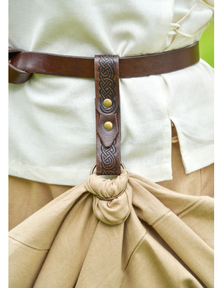 Agrafe de jupe médiéval en cuir...