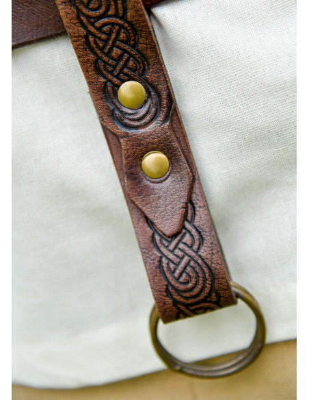 Agrafe de jupe médiéval en cuir...