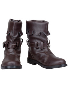 Bottes médiévales en cuir modèle Martín, couleur marron