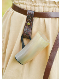 Tahalí médiéval en cuir pour jarres, couleur marron 2