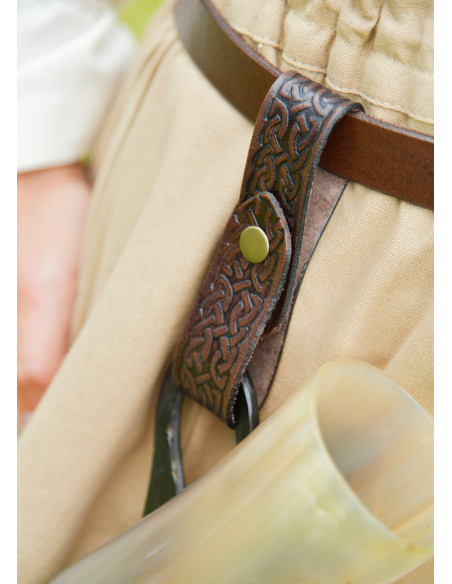 Tahalí médiéval en cuir pour jarres,...