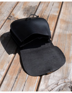 Sac à main médiéval double en cuir modèle Hrothgar,... 2
