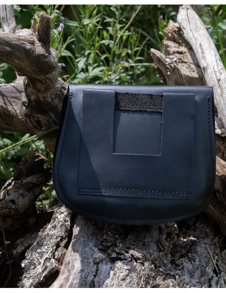 Sac à main médiéval double en cuir...