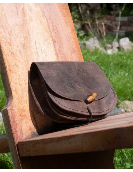 Sac médiéval double en cuir modèle...