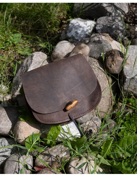 Sac médiéval double en cuir modèle...