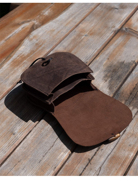 Sac médiéval double en cuir modèle...