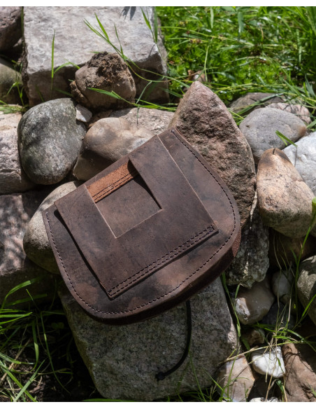 Sac médiéval double en cuir modèle...