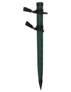 Étui en cuir pour épée modèle Dante, couleur verte 2