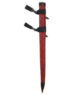 Étui en cuir pour épée modèle Dante, couleur bordeaux 2