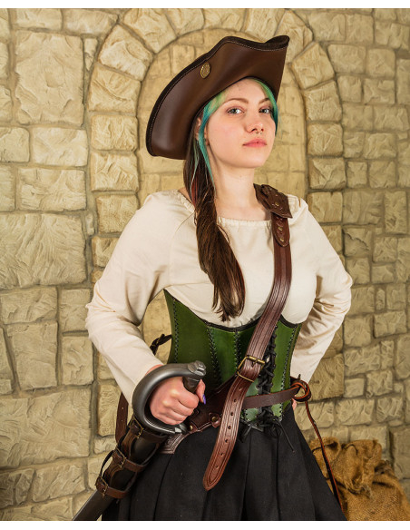 Ceinture avec tressé en cuir modèle...