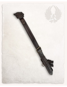 Ceinture avec holster en cuir modèle Castagir, couleur noire 2