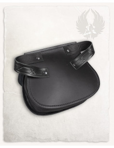 Sac à main médiéval en cuir modèle Julius, couleur noire 2