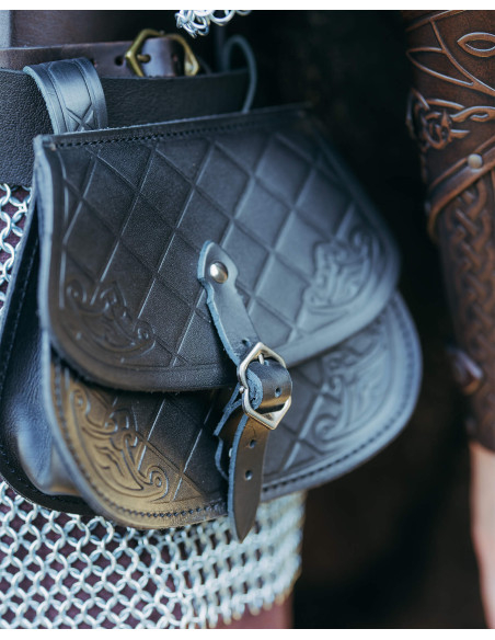 Sac à main médiéval en cuir modèle...