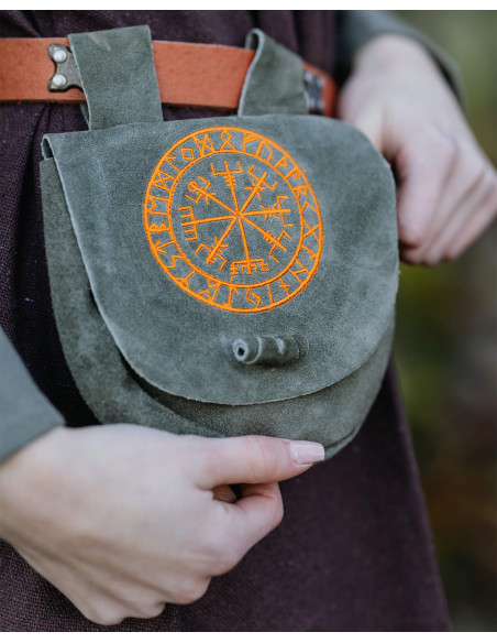 Sac à bandoulière viking en cuir...