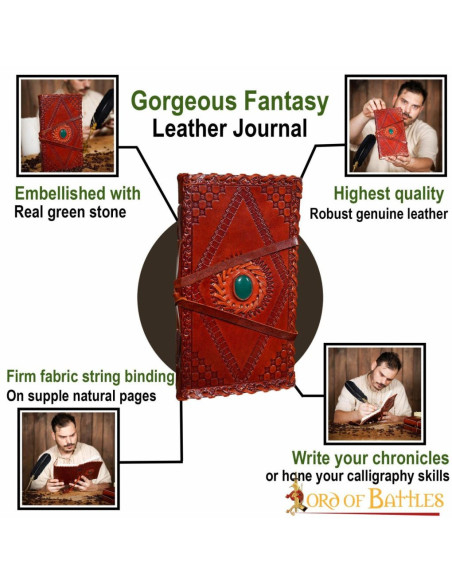 Journal médiéval avec couverture en...