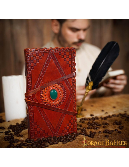 Journal médiéval avec couverture en...