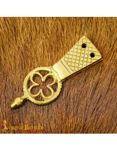 Set de 5 pointes en laiton pour ceinture, design Trèfle 2