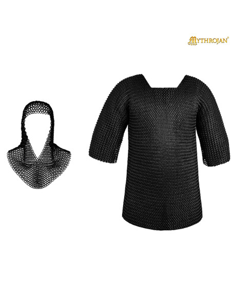 Cotte de mailles avec masque en acier...