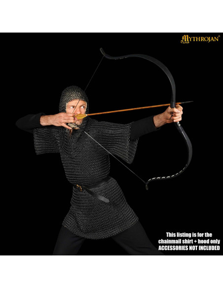 Cotte de mailles avec masque en acier...