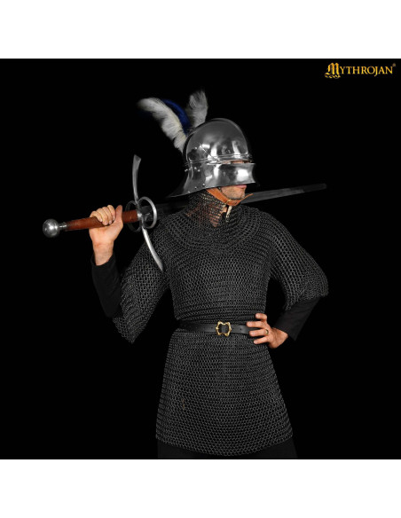 Cotte de mailles avec masque en acier...