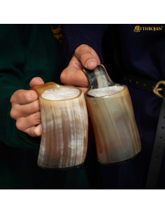 Set de 2 chopes en corne pour boire (250 ml.) 2