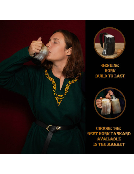 Set de 2 chopes en corne pour boire...