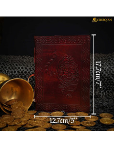 Journal médiéval à couverture en cuir avec un motif de tigre 2