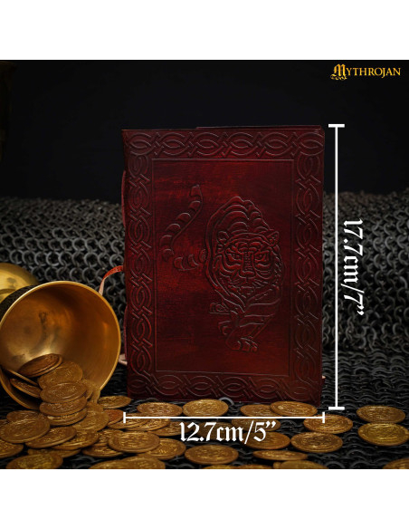 Journal médiéval à couverture en cuir...