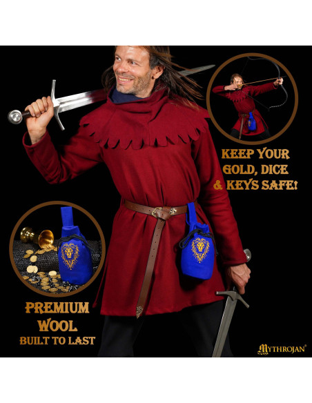 Sac à main médiéval en laine avec...