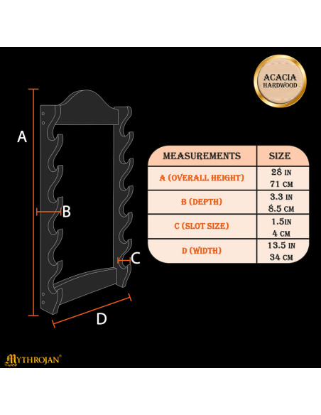 Support mural en bois pour accrocher...