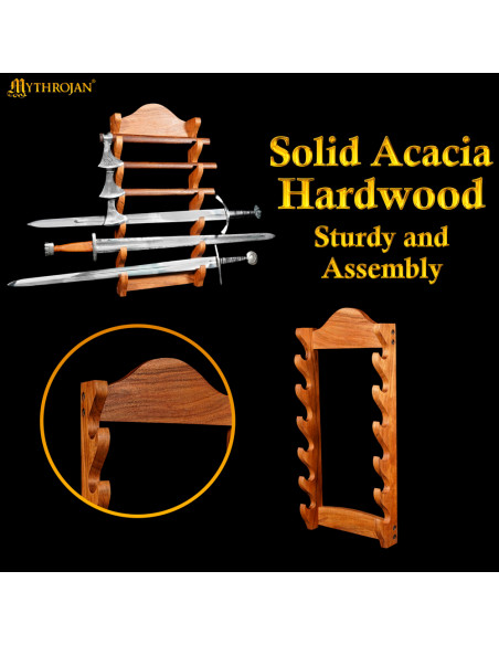 Support mural en bois pour accrocher...