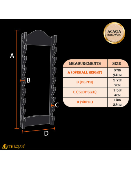 Support mural en bois pour accrocher...