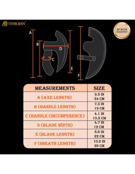 hache coupe-pizza viking