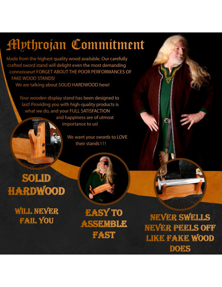 Support de table en bois naturel pour...