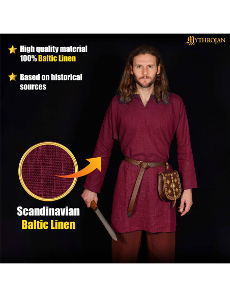 Tunique viking en lin modèle Erik,...