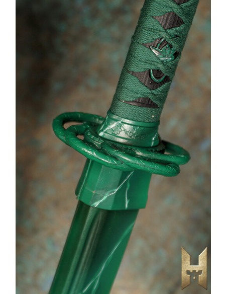 Katana Ryugan pour LARP modèle Émeraude
