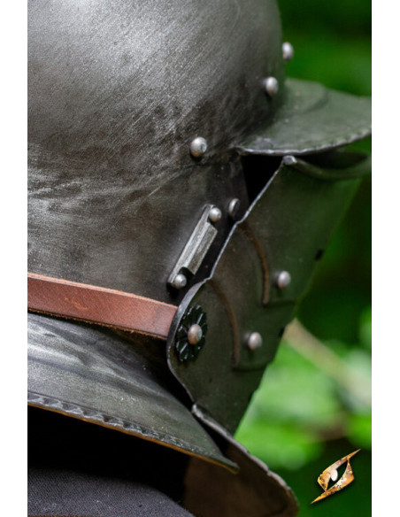 Casque Borgoñota avec visière en...